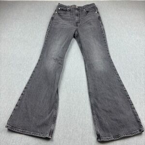 Levis Jeans Womens 28X32 Black 70s High Flare Wide Leg High Waisted Denim Retro‎